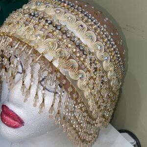 Heavily Embellished Dress Hat by Mr. Song